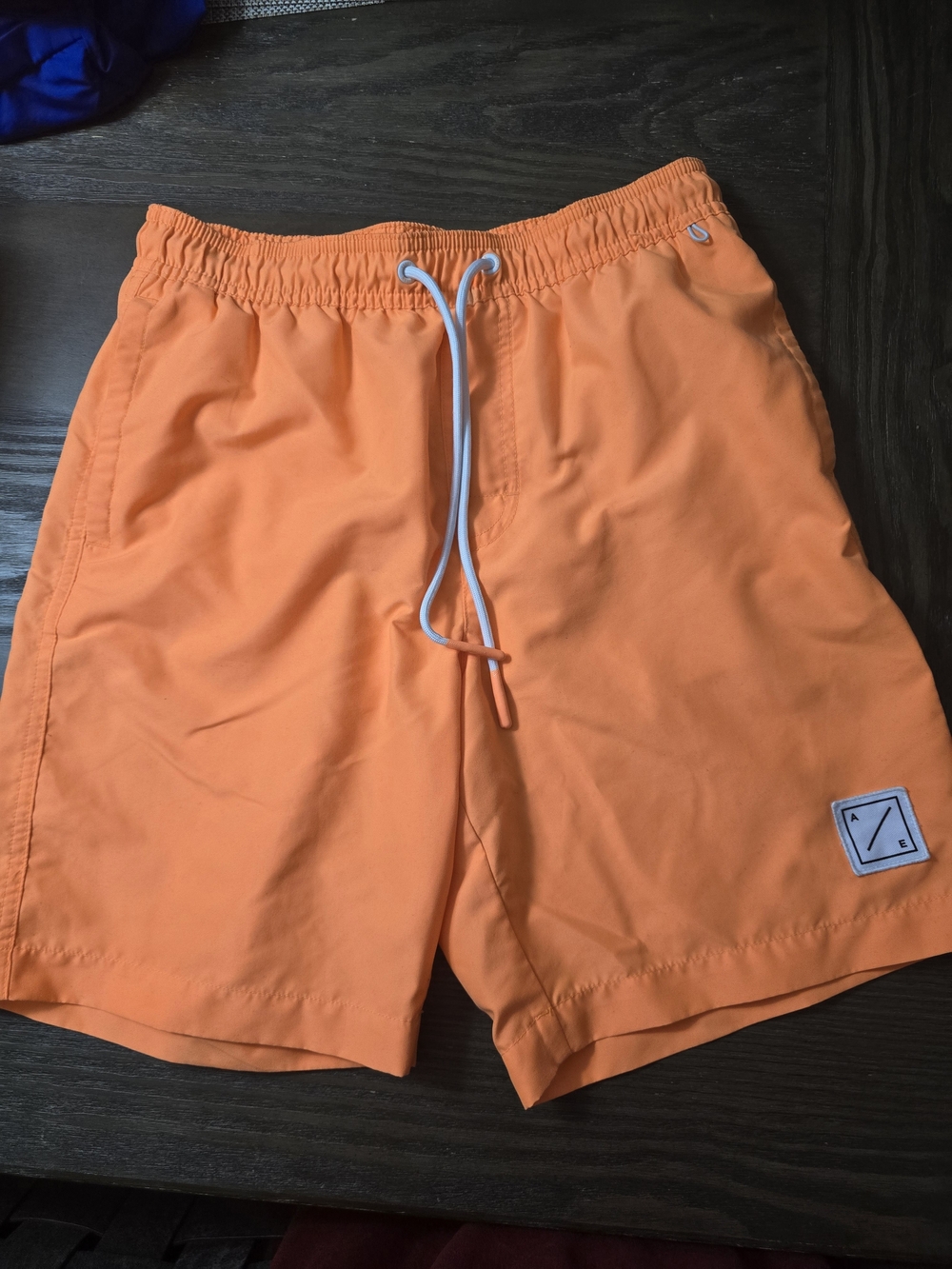 American Eagle Outfitters Orange Swim Trunks with White Drawcord